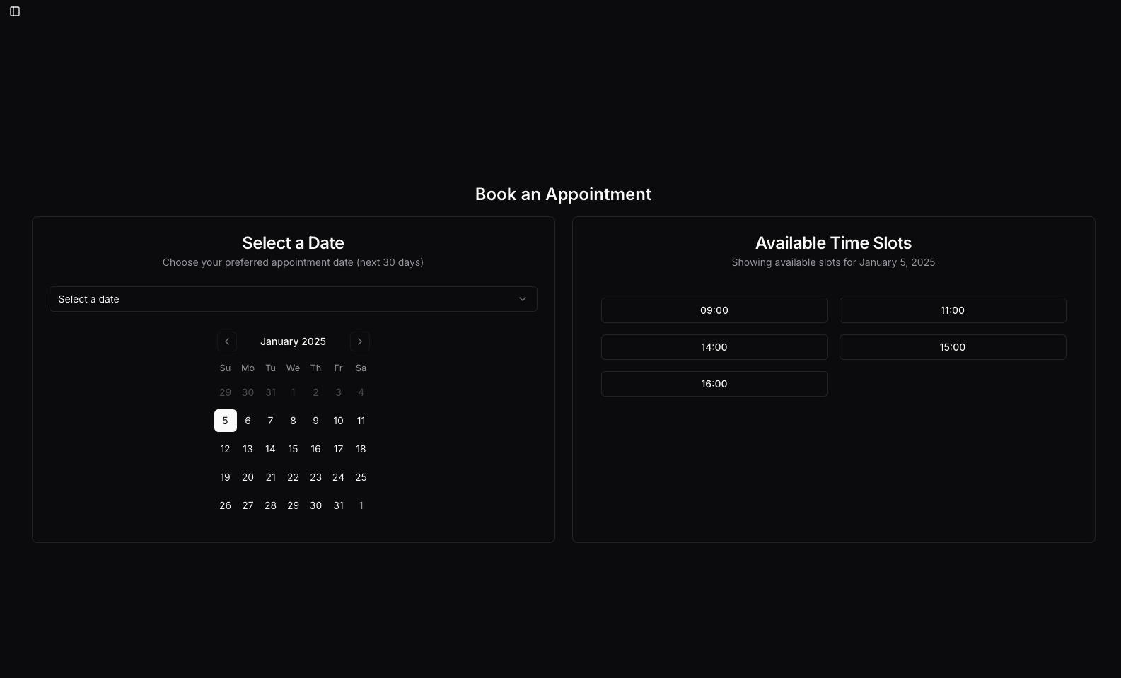 Appointment Booking